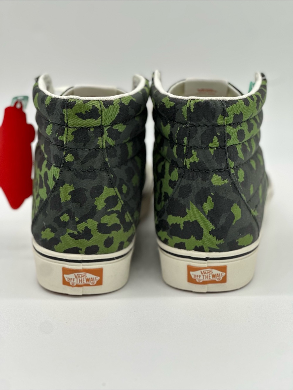 Vans High-Top Sneakers in Green Leopard Camo - Picture 6 of 10